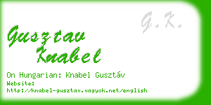 gusztav knabel business card